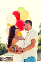 Image showing smiling couple in city