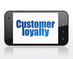 Image showing Advertising concept: Smartphone with Customer Loyalty on display