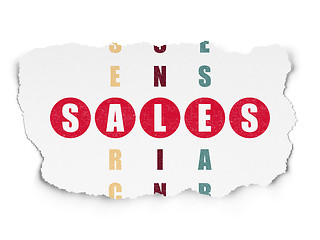 Image showing Advertising concept: Sales in Crossword Puzzle