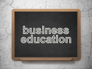 Image showing Studying concept: Business Education on chalkboard background