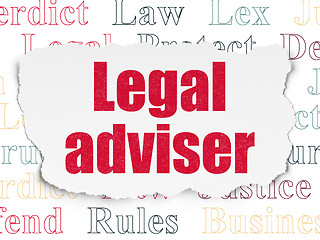 Image showing Law concept: Legal Adviser on Torn Paper background