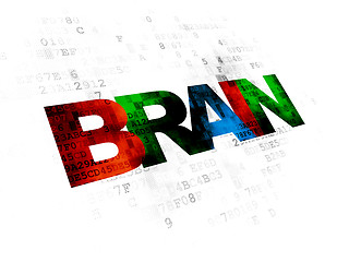 Image showing Healthcare concept: Brain on Digital background