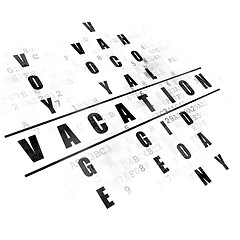 Image showing Vacation concept: Vacation in Crossword Puzzle