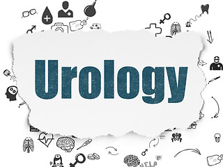 Image showing Health concept: Urology on Torn Paper background