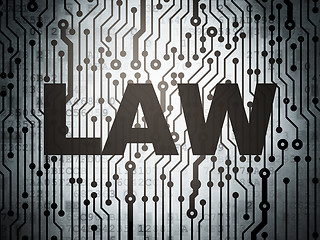 Image showing Law concept: circuit board with Law