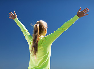 Image showing woman doing sports outdoors