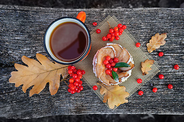 Image showing Romantic autumn still life