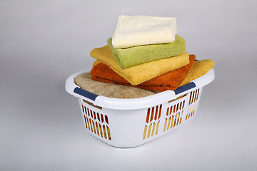 Image showing White Laundry Basket