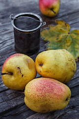 Image showing Autumn harvest of pears