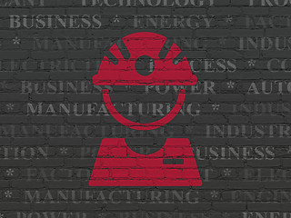 Image showing Industry concept: Factory Worker on wall background