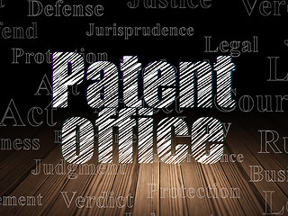 Image showing Law concept: Patent Office in grunge dark room