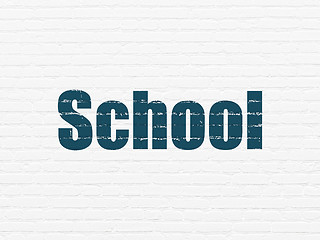 Image showing Learning concept: School on wall background