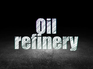 Image showing Industry concept: Oil Refinery in grunge dark room