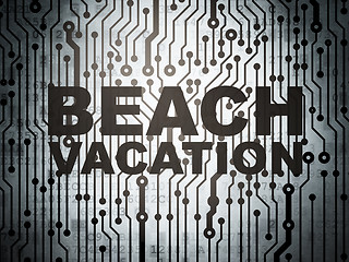 Image showing Tourism concept: circuit board with Beach Vacation