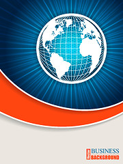 Image showing Bursting globe brochure design