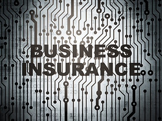Image showing Insurance concept: circuit board with Business Insurance