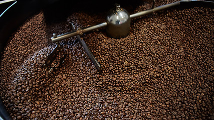 Image showing Freshly roasted coffee beans