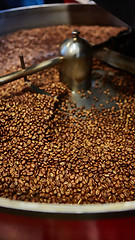 Image showing Freshly roasted coffee beans