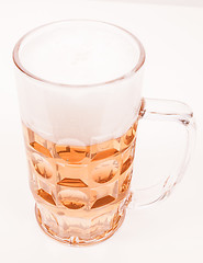 Image showing Retro looking Lager beer glass