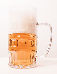 Image showing Retro looking Lager beer glass