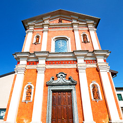 Image showing orange    in italy europe milan     religion and sunlight old ar