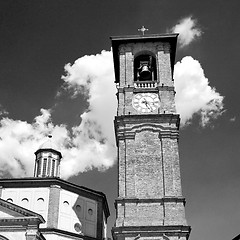 Image showing monument  clock tower in italy europe old  stone and bell