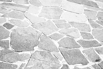 Image showing  cracked  step   brick in  italy old wall and texture material t