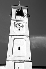Image showing monument  clock tower in italy europe old  stone and bell