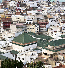 Image showing constructions from high in the       village    morocco africa f