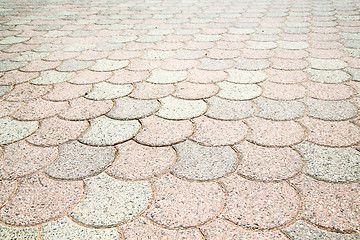 Image showing  cracked  step    in  italy old wall and material  