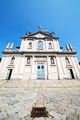 Image showing medieval old   in italy europe milan religion       and sunlight