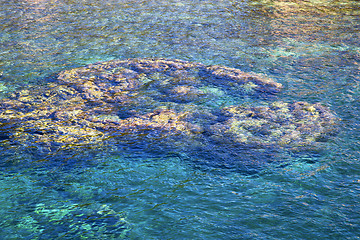 Image showing thailand in water  kho tao bay abstract of rock