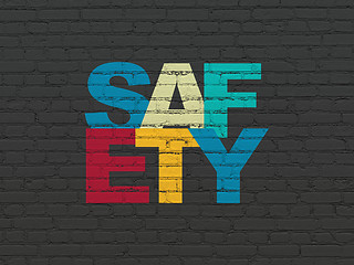 Image showing Protection concept: Safety on wall background