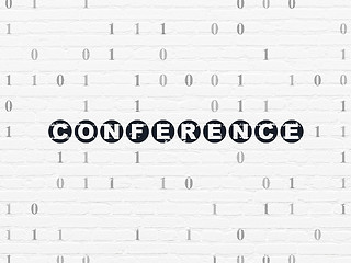 Image showing Business concept: Conference on wall background