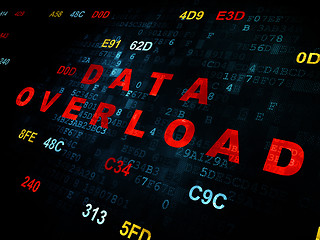 Image showing Information concept: Data Overload on Digital background