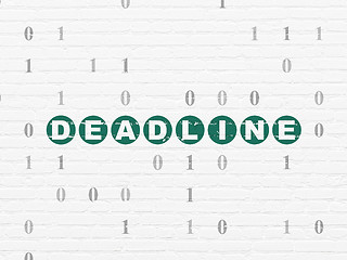 Image showing Business concept: Deadline on wall background