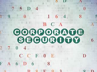 Image showing Security concept: Corporate Security on Digital Paper background