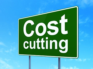 Image showing Business concept: Cost Cutting on road sign background