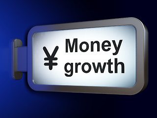 Image showing Money concept: Money Growth and Yen on billboard background