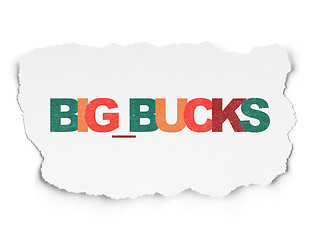 Image showing Finance concept: Big bucks on Torn Paper background