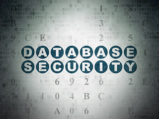 Image showing Protection concept: Database Security on Digital Paper background