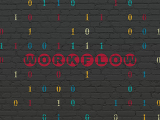 Image showing Business concept: Workflow on wall background