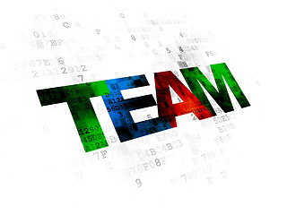 Image showing Finance concept: Team on Digital background