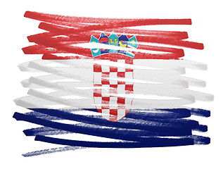 Image showing Flag illustration - Croatia