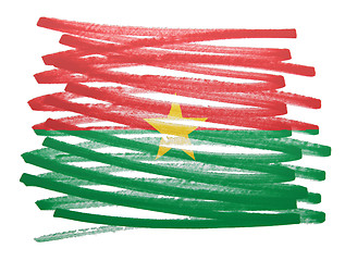 Image showing Flag illustration - Burkina Faso