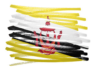 Image showing Flag illustration - Brunei