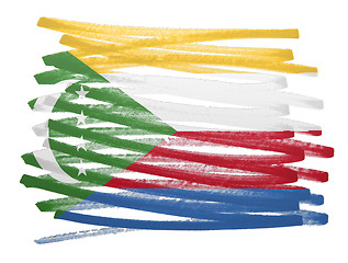 Image showing Flag illustration - Comoros