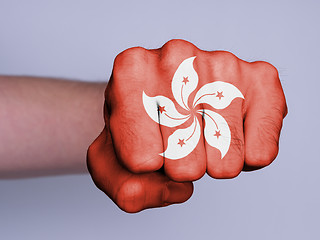 Image showing Fist of a man punching