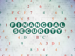 Image showing Protection concept: Financial Security on Digital Paper background