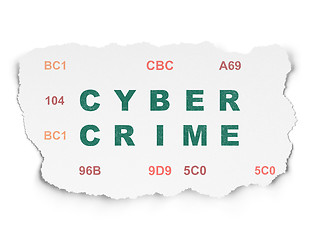 Image showing Privacy concept: Cyber Crime on Torn Paper background
